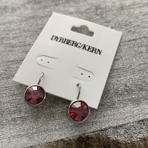 Dyrberg/Kern Louise Satin Rose Swarovski crystal earrings